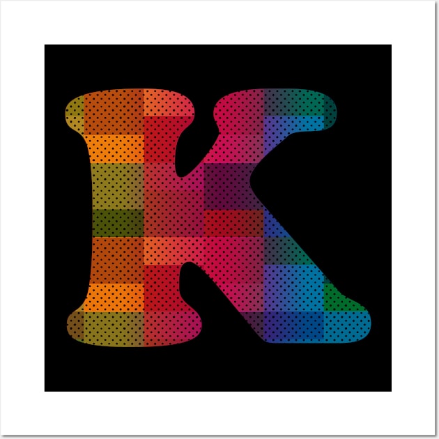 Letter k retro vintage Wall Art by Rayrock76